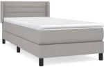 ΚΡΕΒΑΤΙ BOXSPRING ΜΕ ΣΤΡΩΜΑ ΑΝΟΙΧΤΟ ΓΚΡΙ 100X200 ΕΚ. ΥΦΑΣΜΑΤΙΝΟ 3129769