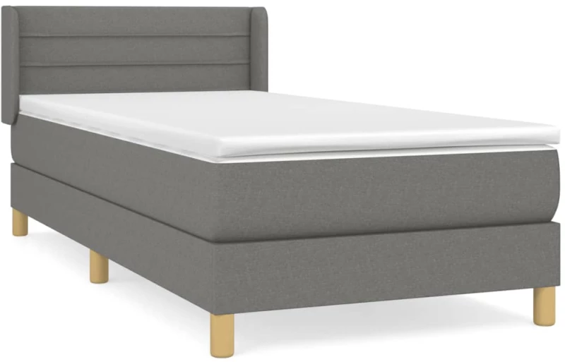 ΚΡΕΒΑΤΙ BOXSPRING ΜΕ ΣΤΡΩΜΑ ΑΝΟΙΧΤΟ ΓΚΡΙ 100X200 ΕΚ. ΥΦΑΣΜΑΤΙΝΟ 3130329