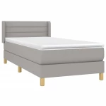 ΚΡΕΒΑΤΙ BOXSPRING ΜΕ ΣΤΡΩΜΑ ΑΝΟΙΧΤΟ ΓΚΡΙ 100X200 ΕΚ. ΥΦΑΣΜΑΤΙΝΟ 3130329