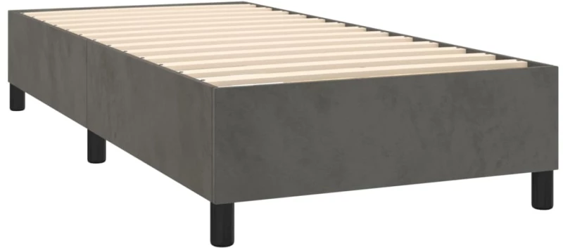 ΚΡΕΒΑΤΙ BOXSPRING ΜΕ ΣΤΡΩΜΑ & LED ΣΚ. ΓΚΡΙ 100X200ΕΚ. ΒΕΛΟΥΔΙΝΟ 3136048