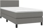 ΚΡΕΒΑΤΙ BOXSPRING ΜΕ ΣΤΡΩΜΑ ΣΚΟΥΡΟ ΓΚΡΙ 80X200 ΕΚ. ΥΦΑΣΜΑΤΙΝΟ 3139930