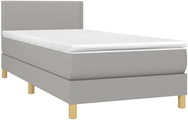 ΚΡΕΒΑΤΙ BOXSPRING ΜΕ ΣΤΡΩΜΑ ΑΝΟΙΧΤΟ ΓΚΡΙ 80X200 ΕΚ. ΥΦΑΣΜΑΤΙΝΟ 3140489