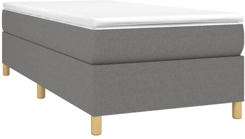 ΚΡΕΒΑΤΙ BOXSPRING ΜΕ ΣΤΡΩΜΑ ΣΚΟΥΡΟ ΓΚΡΙ 80X200 ΕΚ. ΥΦΑΣΜΑΤΙΝΟ 3144475