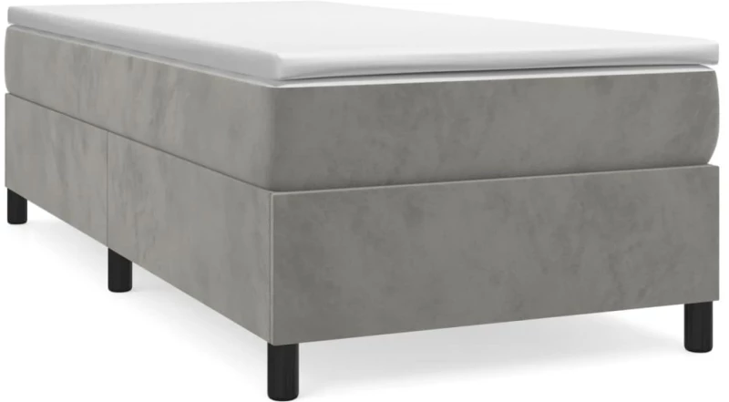 ΚΡΕΒΑΤΙ BOXSPRING ΜΕ ΣΤΡΩΜΑ ΑΝΟΙΧΤΟ ΓΚΡΙ 100X200 ΕΚ. ΒΕΛΟΥΔΙΝΟ 3144663