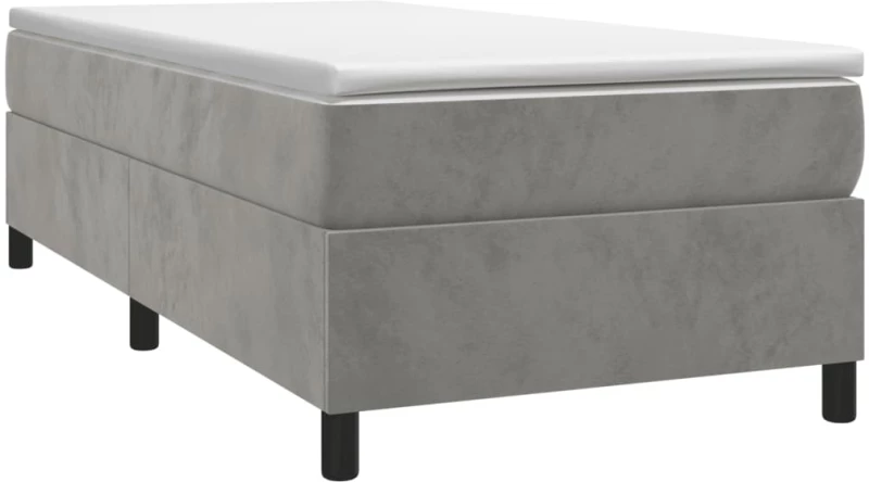 ΚΡΕΒΑΤΙ BOXSPRING ΜΕ ΣΤΡΩΜΑ ΑΝΟΙΧΤΟ ΓΚΡΙ 100X200 ΕΚ. ΒΕΛΟΥΔΙΝΟ 3144663