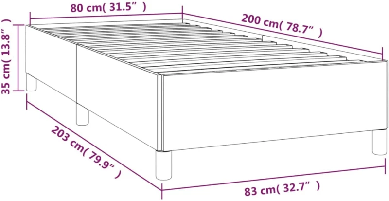 ΠΛΑΙΣΙΟ ΚΡΕΒΑΤΙΟΥ ΡΟΖ 80X200 ΕΚ. ΒΕΛΟΥΔΙΝΟ 347293