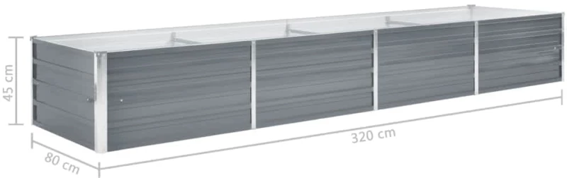 ΖΑΡΝΤΙΝΙΕΡΑ ΥΠΕΡΥΨΩΜΕΝΗ ΓΚΡΙ 320X80X45 ΕΚ. ΓΑΛΒΑΝΙΣΜ. ΧΑΛΥΒΑΣ 44846