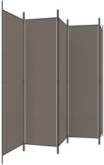 ΔΙΑΧΩΡΙΣΤΙΚΟ ΔΩΜΑΤΙΟΥ ΜΕ 5 ΠΑΝΕΛ ΑΝΘΡΑΚΙ 250X200 ΕΚ. ΑΠΟ ΎΦΑΣΜΑ 350188
