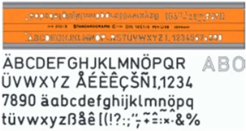STANDARDGRAPH ΣΤΕΝΣΙΛ ΓΡΑΜΜΑΤΩΝ ΑΓΓΛΙΚΑ 202/5mm