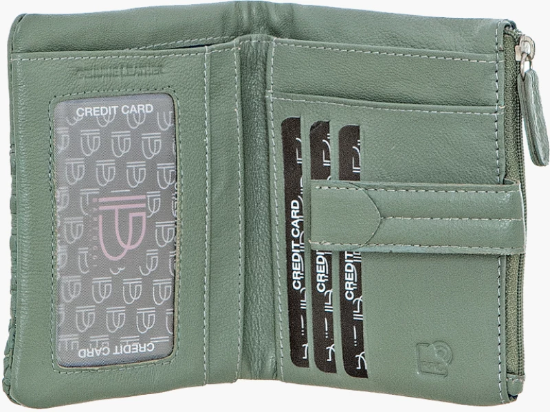 Δερμάτινο Γυναικείο Πορτοφόλι (521-8026-khaki)