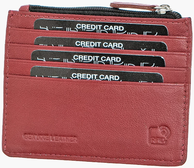 Δερμάτινη καρτοθήκη (521-8008-red)