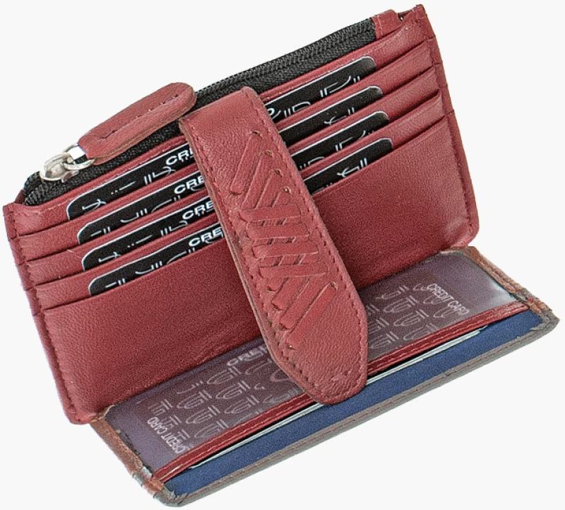 Δερμάτινη καρτοθήκη (521-8008-red)