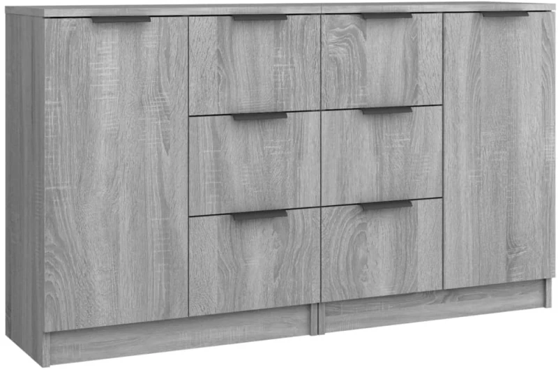 ΝΤΟΥΛΑΠΙ 2 ΤΕΜ. ΓΚΡΙ SONOMA 60X30X70 ΕΚ. ΑΠΟ ΕΠΕΞΕΡΓΑΣΜΕΝΟ ΞΥΛΟ 3115794