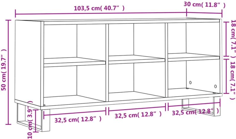 ΈΠΙΠΛΟ ΤΗΛΕΟΡΑΣΗΣ SONOMA ΔΡΥΣ 103,5 X 30 X 50 ΕΚ. ΕΠΕΞΕΡΓ. ΞΥΛΟ 826999
