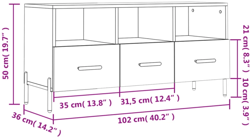 ΈΠΙΠΛΟ ΤΗΛΕΟΡΑΣΗΣ ΓΚΡΙ SONOMA 102 X 36 X 50 ΕΚ. ΕΠΕΞΕΡΓ. ΞΥΛΟ 829050