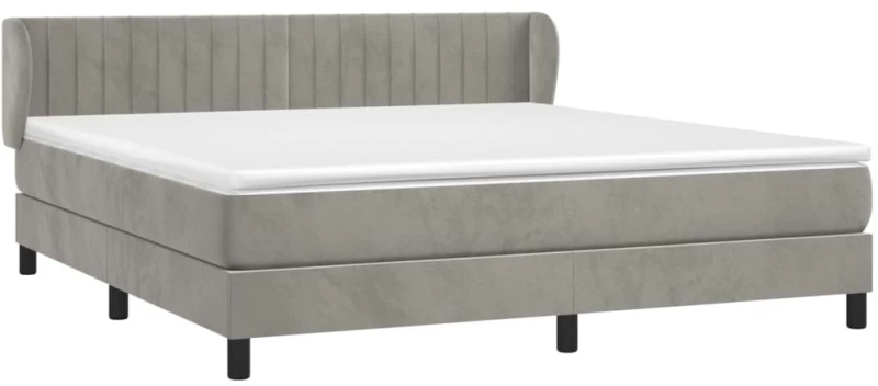 ΚΡΕΒΑΤΙ BOXSPRING ΜΕ ΣΤΡΩΜΑ ΑΝΟΙΧΤΟ ΓΚΡΙ 160X200 ΕΚ. ΒΕΛΟΥΔΙΝΟ 3127619