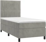 ΚΡΕΒΑΤΙ BOXSPRING ΜΕ ΣΤΡΩΜΑ ΑΝΟΙΧΤΟ ΓΚΡΙ 80X200 ΕΚ. ΒΕΛΟΥΔΙΝΟ 3143109