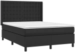 ΚΡΕΒΑΤΙ BOXSPRING ΜΕ ΣΤΡΩΜΑ & LED ΜΑΥΡΟ 140X200 ΕΚ. ΣΥΝΘ. ΔΕΡΜΑ 3139385