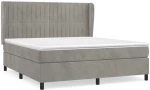 ΚΡΕΒΑΤΙ BOXSPRING ΜΕ ΣΤΡΩΜΑ ΑΝΟΙΧΤΟ ΓΚΡΙ 160X200 ΕΚ. ΒΕΛΟΥΔΙΝΟ 3129339