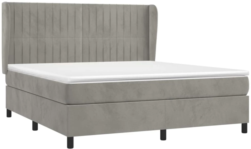 ΚΡΕΒΑΤΙ BOXSPRING ΜΕ ΣΤΡΩΜΑ ΑΝΟΙΧΤΟ ΓΚΡΙ 160X200 ΕΚ. ΒΕΛΟΥΔΙΝΟ 3129339