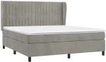 ΚΡΕΒΑΤΙ BOXSPRING ΜΕ ΣΤΡΩΜΑ ΑΝΟΙΧΤΟ ΓΚΡΙ 160X200 ΕΚ. ΒΕΛΟΥΔΙΝΟ 3129339