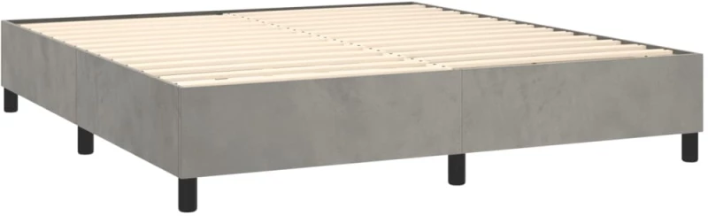 ΚΡΕΒΑΤΙ BOXSPRING ΜΕ ΣΤΡΩΜΑ ΑΝΟΙΧΤΟ ΓΚΡΙ 160X200 ΕΚ. ΒΕΛΟΥΔΙΝΟ 3129339