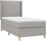 ΚΡΕΒΑΤΙ BOXSPRING ΜΕ ΣΤΡΩΜΑ & LED ΑΝ.ΓΚΡΙ 90X200 ΕΚ. ΥΦΑΣΜΑΤΙΝΟ 3139005