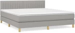 ΚΡΕΒΑΤΙ BOXSPRING ΜΕ ΣΤΡΩΜΑ ΑΝΟΙΧΤΟ ΓΚΡΙ 180X200 ΕΚ. ΥΦΑΣΜΑΤΙΝΟ 3140793
