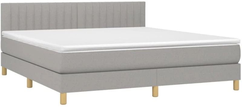 ΚΡΕΒΑΤΙ BOXSPRING ΜΕ ΣΤΡΩΜΑ ΑΝΟΙΧΤΟ ΓΚΡΙ 180X200 ΕΚ. ΥΦΑΣΜΑΤΙΝΟ 3140793