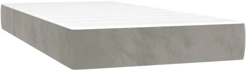 ΚΡΕΒΑΤΙ BOXSPRING ΜΕ ΣΤΡΩΜΑ ΑΝΟΙΧΤΟ ΓΚΡΙ 90X190 ΕΚ. ΒΕΛΟΥΔΙΝΟ 3143115