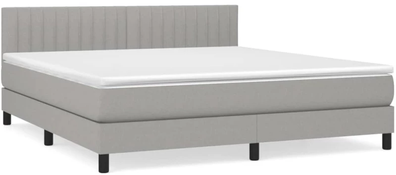 ΚΡΕΒΑΤΙ BOXSPRING ΜΕ ΣΤΡΩΜΑ ΑΝΟΙΧΤΟ ΓΚΡΙ 180X200 ΕΚ. ΥΦΑΣΜΑΤΙΝΟ 3140233