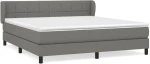 ΚΡΕΒΑΤΙ BOXSPRING ΜΕ ΣΤΡΩΜΑ ΣΚΟΥΡΟ ΓΚΡΙ 180X200 ΕΚ ΥΦΑΣΜΑΤΙΝ 3126262