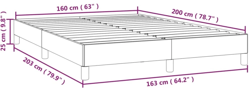 ΠΛΑΙΣΙΟ ΚΡΕΒΑΤΙΟΥ ΜΠΛΕ 160X200 ΕΚ. ΥΦΑΣΜΑΤΙΝΟ 346734