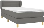 ΚΡΕΒΑΤΙ BOXSPRING ΜΕ ΣΤΡΩΜΑ ΣΚΟΥΡΟ ΓΚΡΙ 80X200 ΕΚ. ΥΦΑΣΜΑΤΙΝΟ 3126838