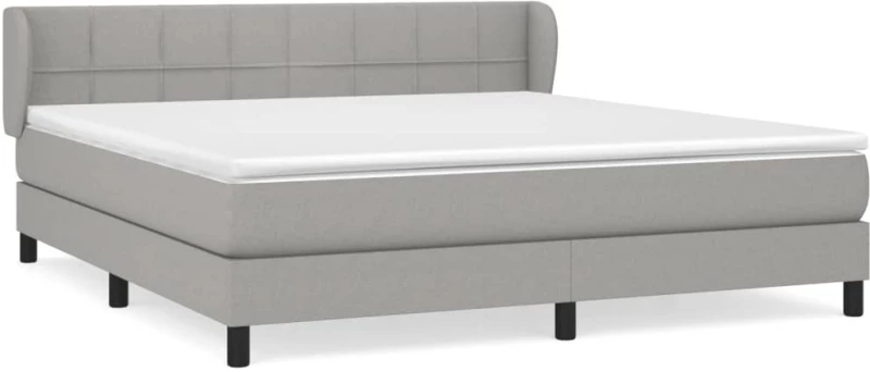 ΚΡΕΒΑΤΙ BOXSPRING ΜΕ ΣΤΡΩΜΑ ΑΝΟΙΧΤΟ ΓΚΡΙ 180X200 ΕΚ. ΥΦΑΣΜΑΤΙΝΟ 3126261