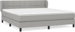 ΚΡΕΒΑΤΙ BOXSPRING ΜΕ ΣΤΡΩΜΑ ΑΝΟΙΧΤΟ ΓΚΡΙ 180X200 ΕΚ. ΥΦΑΣΜΑΤΙΝΟ 3126261