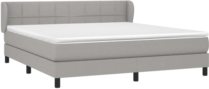ΚΡΕΒΑΤΙ BOXSPRING ΜΕ ΣΤΡΩΜΑ ΑΝΟΙΧΤΟ ΓΚΡΙ 180X200 ΕΚ. ΥΦΑΣΜΑΤΙΝΟ 3126261