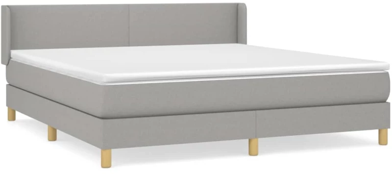 ΚΡΕΒΑΤΙ BOXSPRING ΜΕ ΣΤΡΩΜΑ ΑΝΟΙΧΤΟ ΓΚΡΙ 180X200 ΕΚ. ΥΦΑΣΜΑΤΙΝΟ 3130129