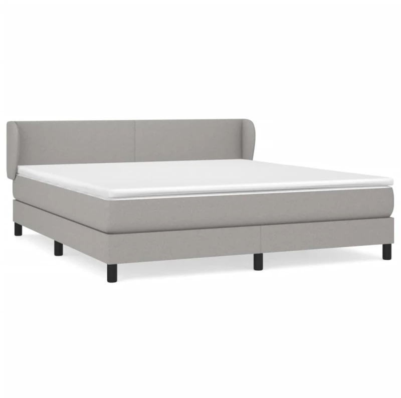ΚΡΕΒΑΤΙ BOXSPRING ΜΕ ΣΤΡΩΜΑ ΑΝΟΙΧΤΟ ΓΚΡΙ 180X200 ΕΚ. ΥΦΑΣΜΑΤΙΝΟ 3126101