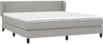 ΚΡΕΒΑΤΙ BOXSPRING ΜΕ ΣΤΡΩΜΑ ΑΝΟΙΧΤΟ ΓΚΡΙ 180X200 ΕΚ. ΥΦΑΣΜΑΤΙΝΟ 3126101