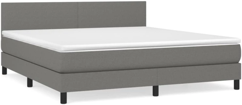 ΚΡΕΒΑΤΙ BOXSPRING ΜΕ ΣΤΡΩΜΑ ΣΚΟΥΡΟ ΓΚΡΙ 180X200 ΕΚ ΥΦΑΣΜΑΤΙΝ 3139914