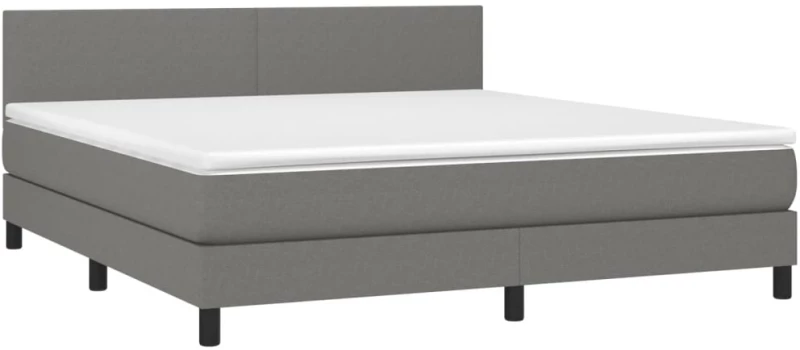 ΚΡΕΒΑΤΙ BOXSPRING ΜΕ ΣΤΡΩΜΑ ΣΚΟΥΡΟ ΓΚΡΙ 180X200 ΕΚ ΥΦΑΣΜΑΤΙΝ 3139914