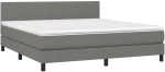 ΚΡΕΒΑΤΙ BOXSPRING ΜΕ ΣΤΡΩΜΑ ΣΚΟΥΡΟ ΓΚΡΙ 180X200 ΕΚ ΥΦΑΣΜΑΤΙΝ 3139914