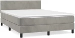ΚΡΕΒΑΤΙ BOXSPRING ΜΕ ΣΤΡΩΜΑ ΑΝΟΙΧΤΟ ΓΚΡΙ 140X200 ΕΚ. ΒΕΛΟΥΔΙΝΟ 3141185