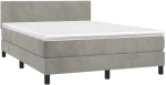 ΚΡΕΒΑΤΙ BOXSPRING ΜΕ ΣΤΡΩΜΑ ΑΝΟΙΧΤΟ ΓΚΡΙ 140X200 ΕΚ. ΒΕΛΟΥΔΙΝΟ 3141185