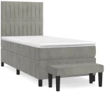 ΚΡΕΒΑΤΙ BOXSPRING ΜΕ ΣΤΡΩΜΑ ΑΝΟΙΧΤΟ ΓΚΡΙ 90X200 ΕΚ. ΒΕΛΟΥΔΙΝΟ 3137941