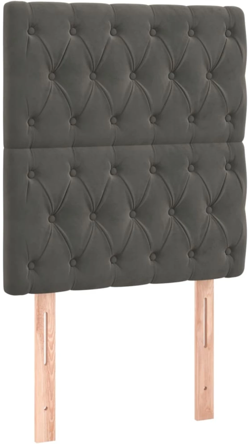 ΚΡΕΒΑΤΙ BOXSPRING ΜΕ ΣΤΡΩΜΑ ΣΚΟΥΡΟ ΓΚΡΙ 80X200 ΕΚ. ΒΕΛΟΥΔΙΝΟ 3137990