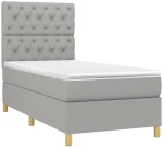 ΚΡΕΒΑΤΙ BOXSPRING ΜΕ ΣΤΡΩΜΑ ΑΝΟΙΧΤΟ ΓΚΡΙ 80X200 ΕΚ. ΥΦΑΣΜΑΤΙΝΟ 3142529