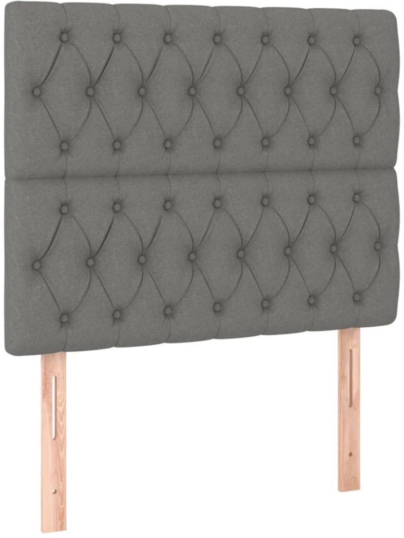 ΚΡΕΒΑΤΙ BOXSPRING ΜΕ ΣΤΡΩΜΑ ΣΚΟΥΡΟ ΓΚΡΙ 90X190 ΕΚ. ΥΦΑΣΜΑΤΙΝΟ 3132194