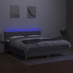 ΚΡΕΒΑΤΙ BOXSPRING ΜΕ ΣΤΡΩΜΑ & LED ΑΝ.ΓΚΡΙ 180X200 ΕΚ ΥΦΑΣΜΑΤΙΝΟ 3133973
